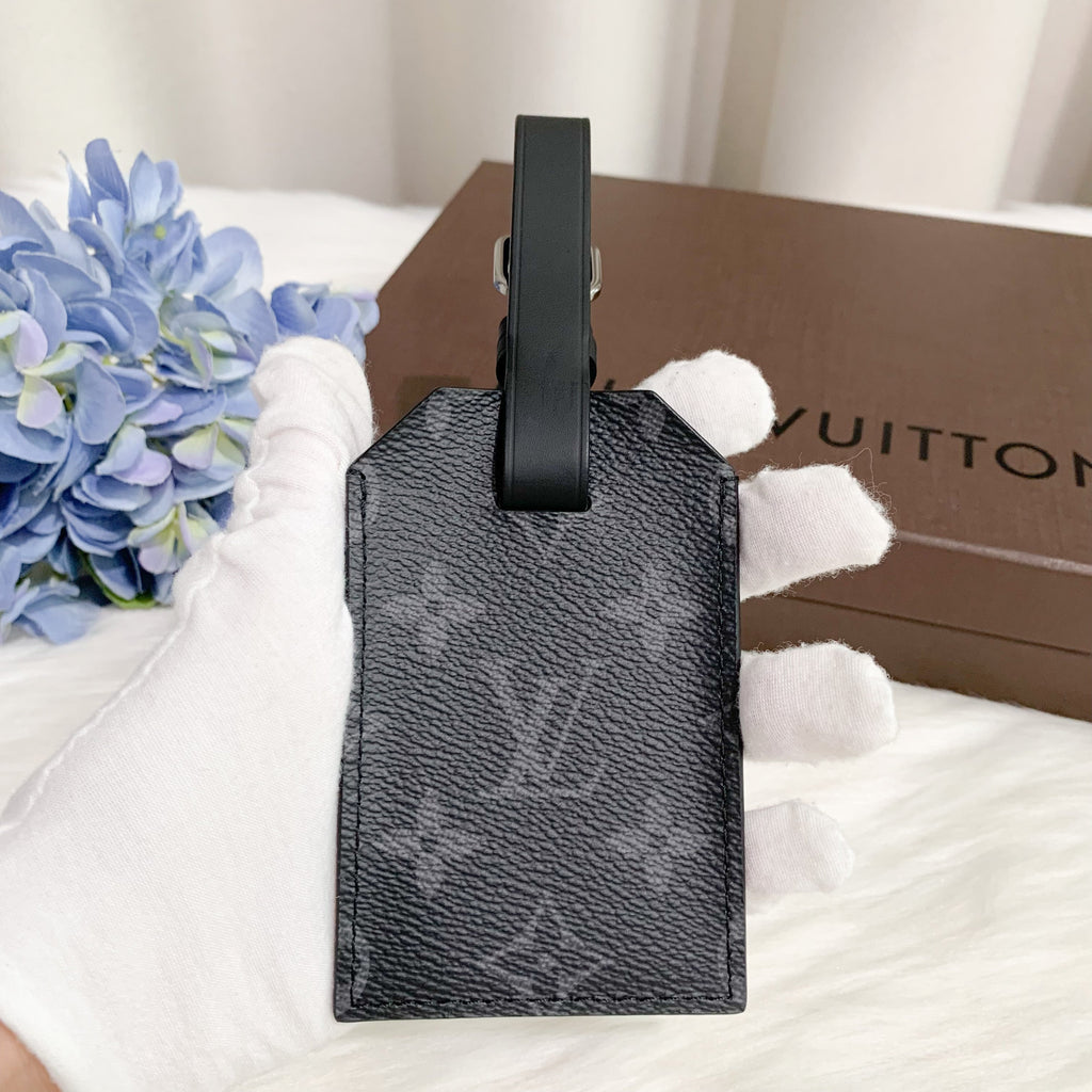 LV Luggage Tag in Monogram Eclipse Canvas