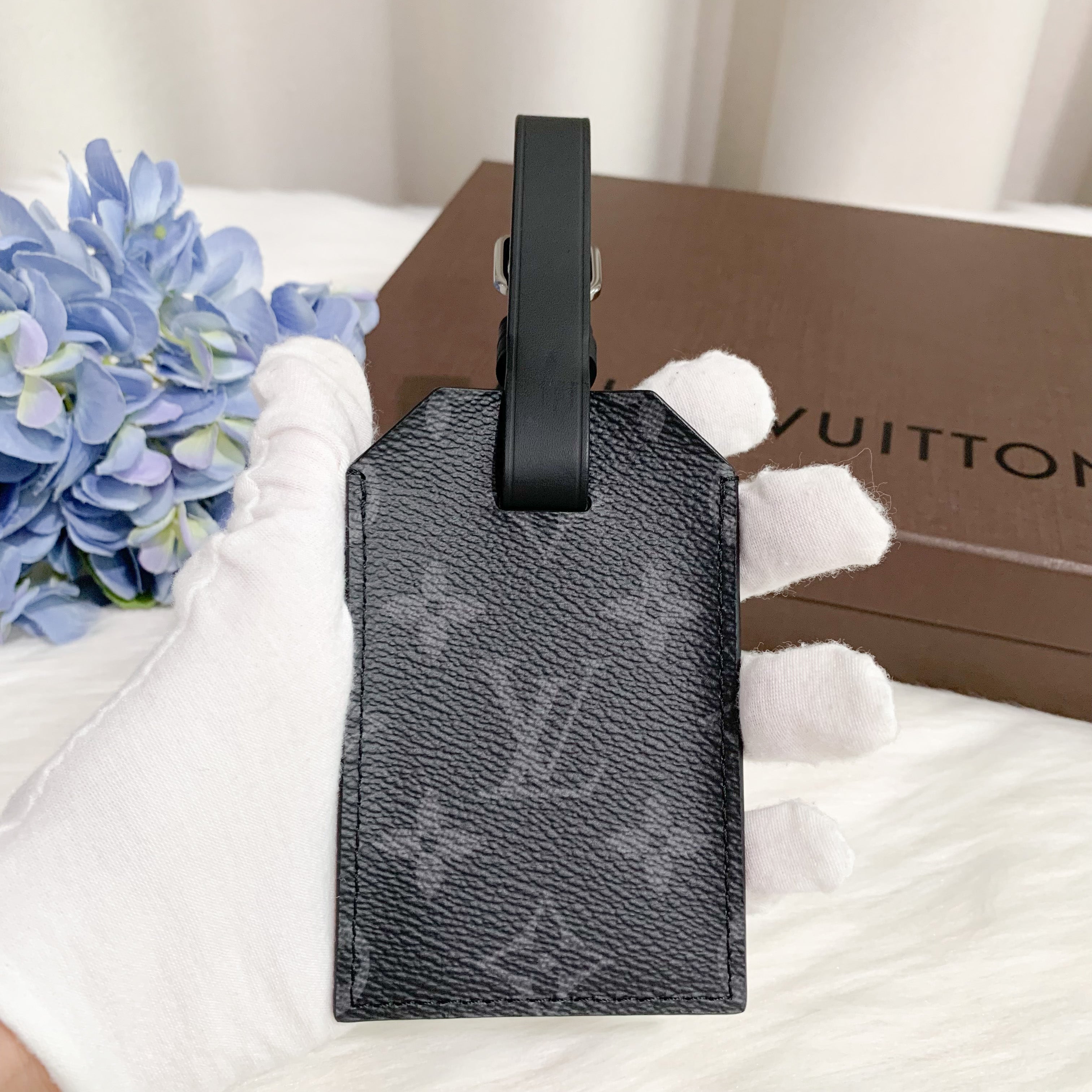 LV Luggage Tag in Monogram Eclipse Canvas