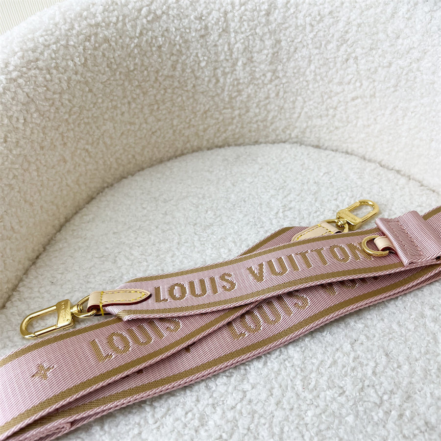 LV Multi Pochette Bandouliere Strap in Rose Clair Canvas GHW