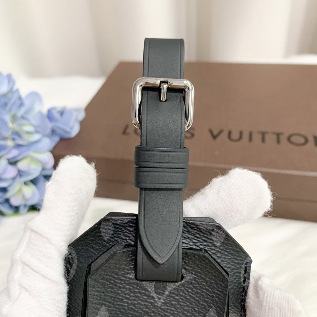 LV Luggage Tag in Monogram Eclipse Canvas