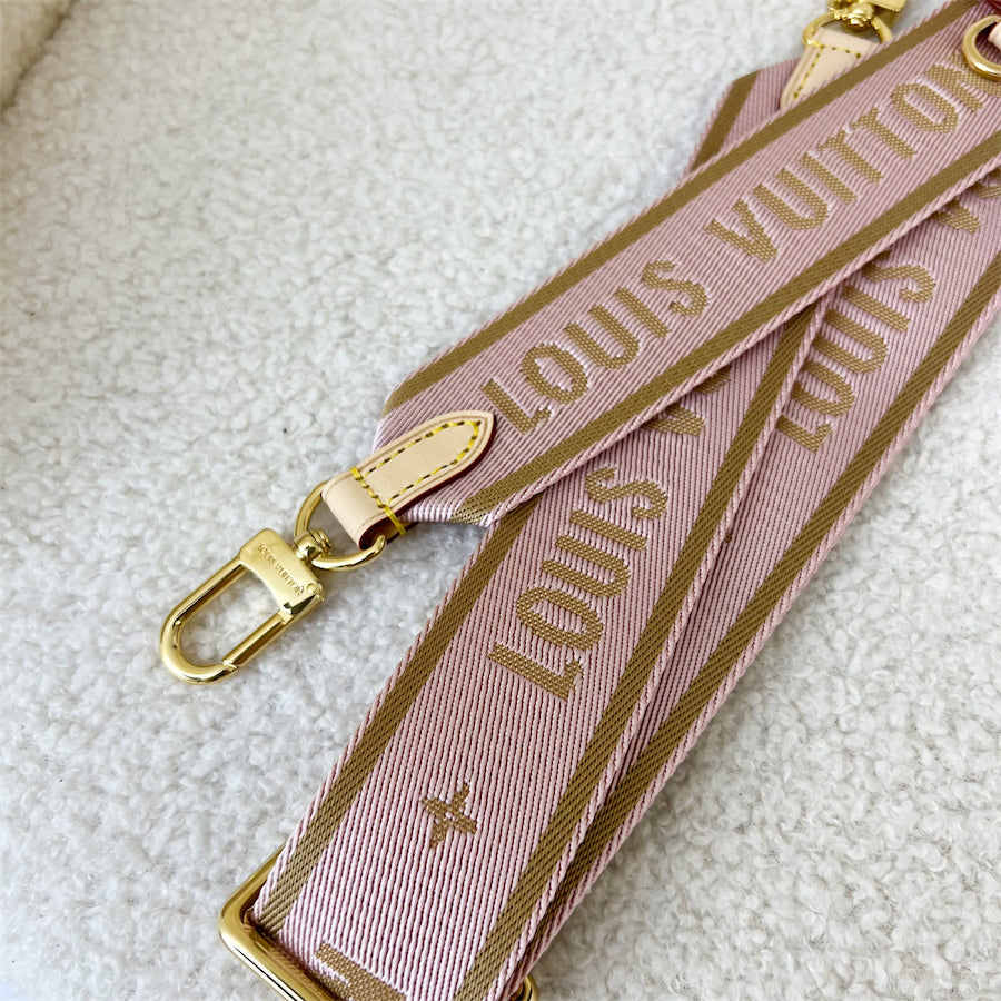 LV Multi Pochette Bandouliere Strap in Rose Clair Canvas GHW