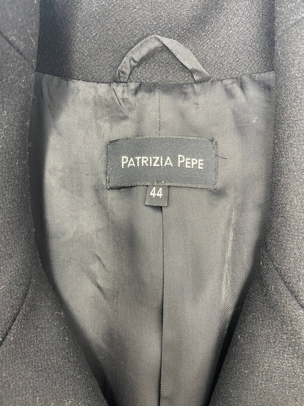 PATRIZIA PEPE WOOL COAT BLACK - SIZE IT 44