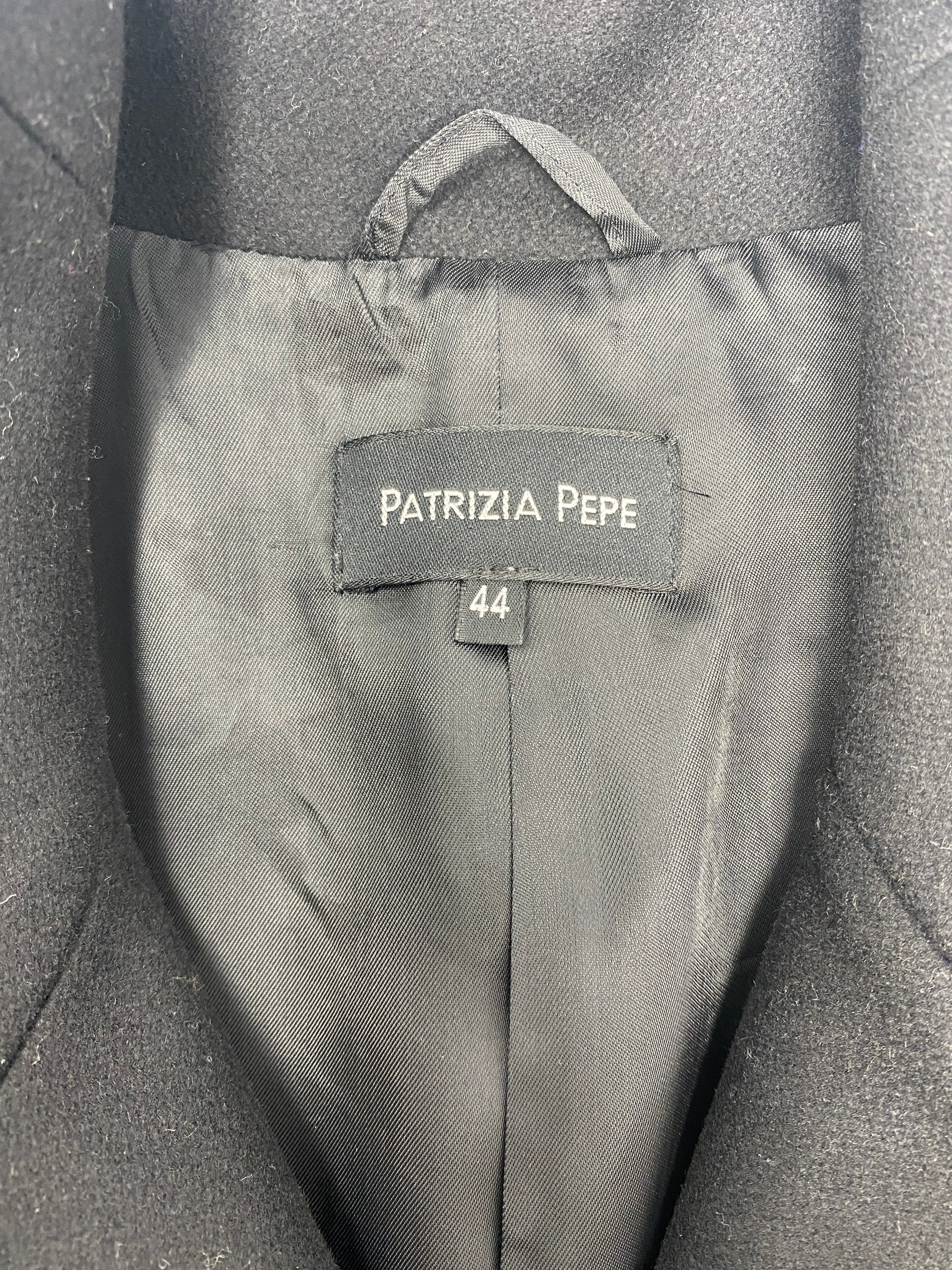 PATRIZIA PEPE WOOL COAT BLACK - SIZE IT 44