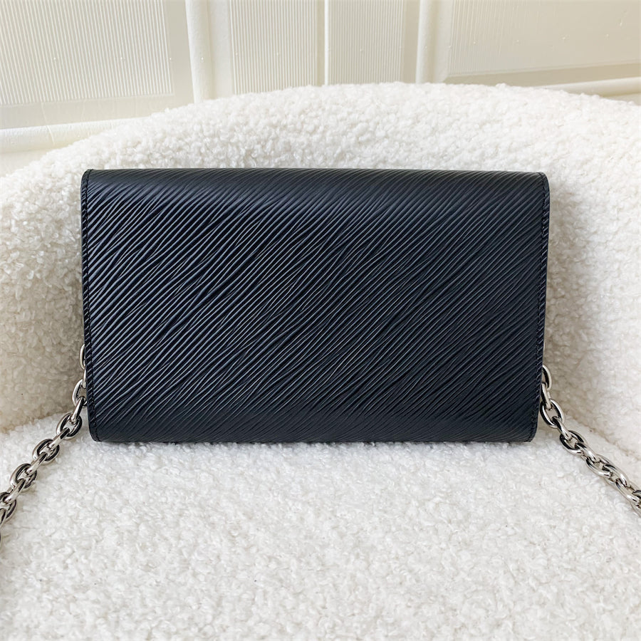 LV Twist Pochette / Wallet on Chain WOC in Black Epi Leather and SHW