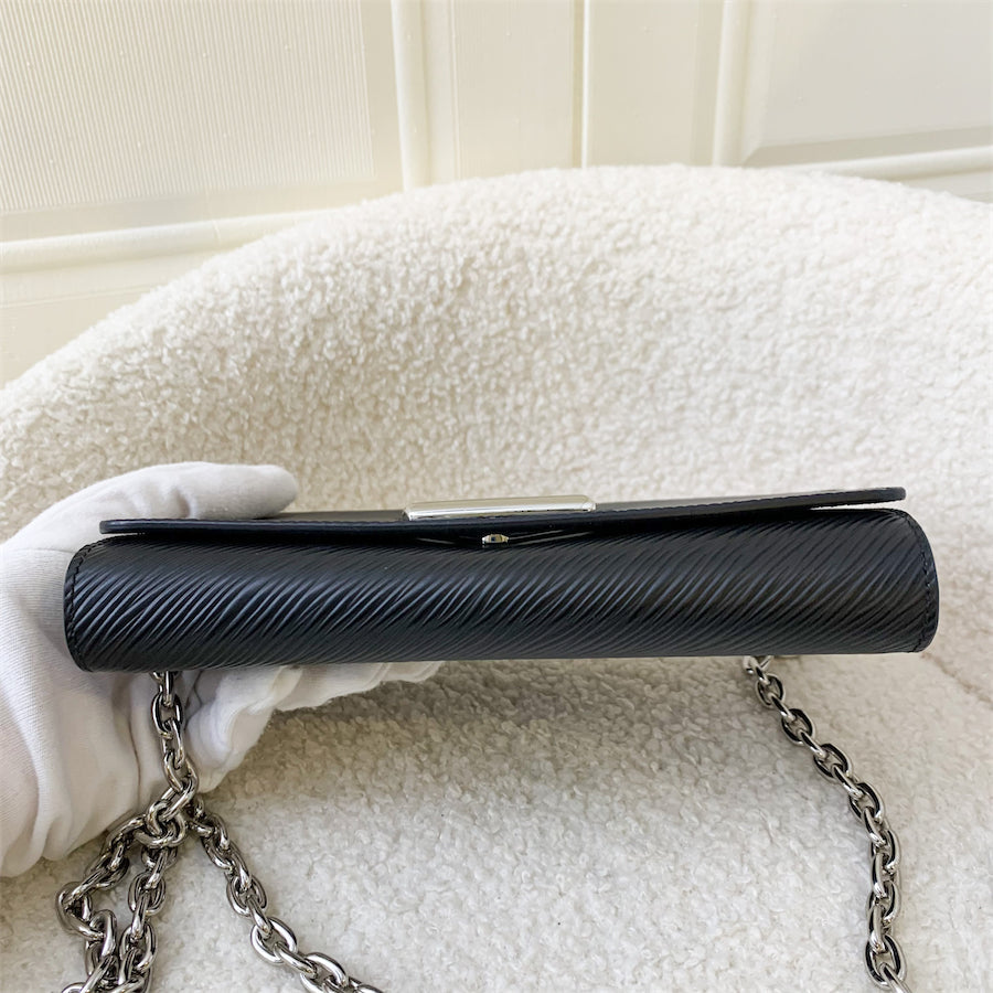 LV Twist Pochette / Wallet on Chain WOC in Black Epi Leather and SHW