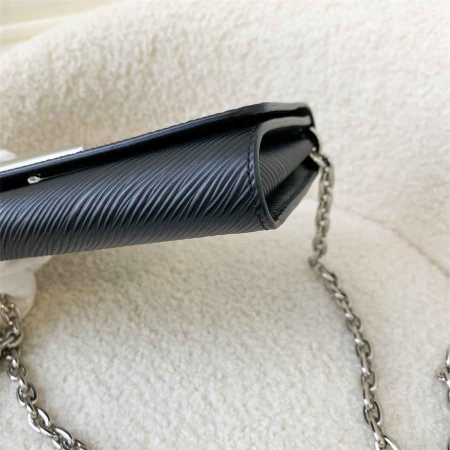 LV Twist Pochette / Wallet on Chain WOC in Black Epi Leather and SHW