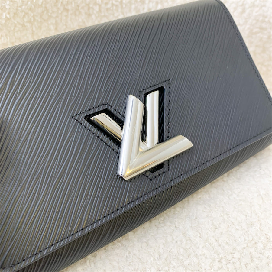 LV Twist Pochette / Wallet on Chain WOC in Black Epi Leather and SHW