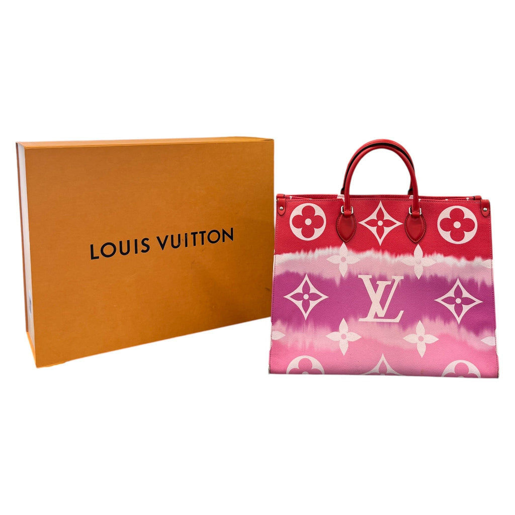 Women's Escale Monogram Onthego Gm Tote Bag Red