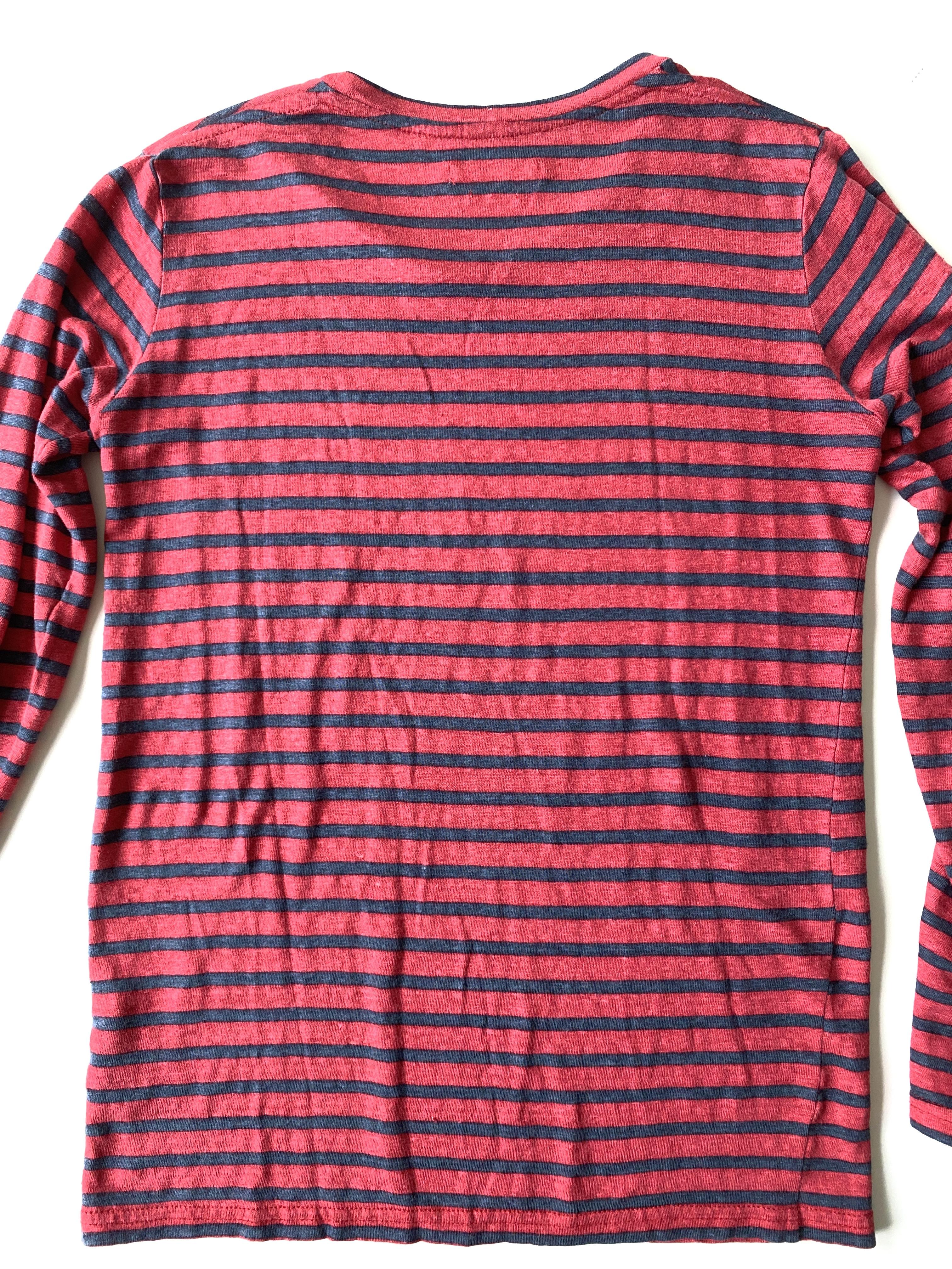 ISABEL MARANT ÃƒÆ’Ã¢â‚¬Â°TOILE LINEN STRIPED SHIRT RED/NAVY - SIZE XS