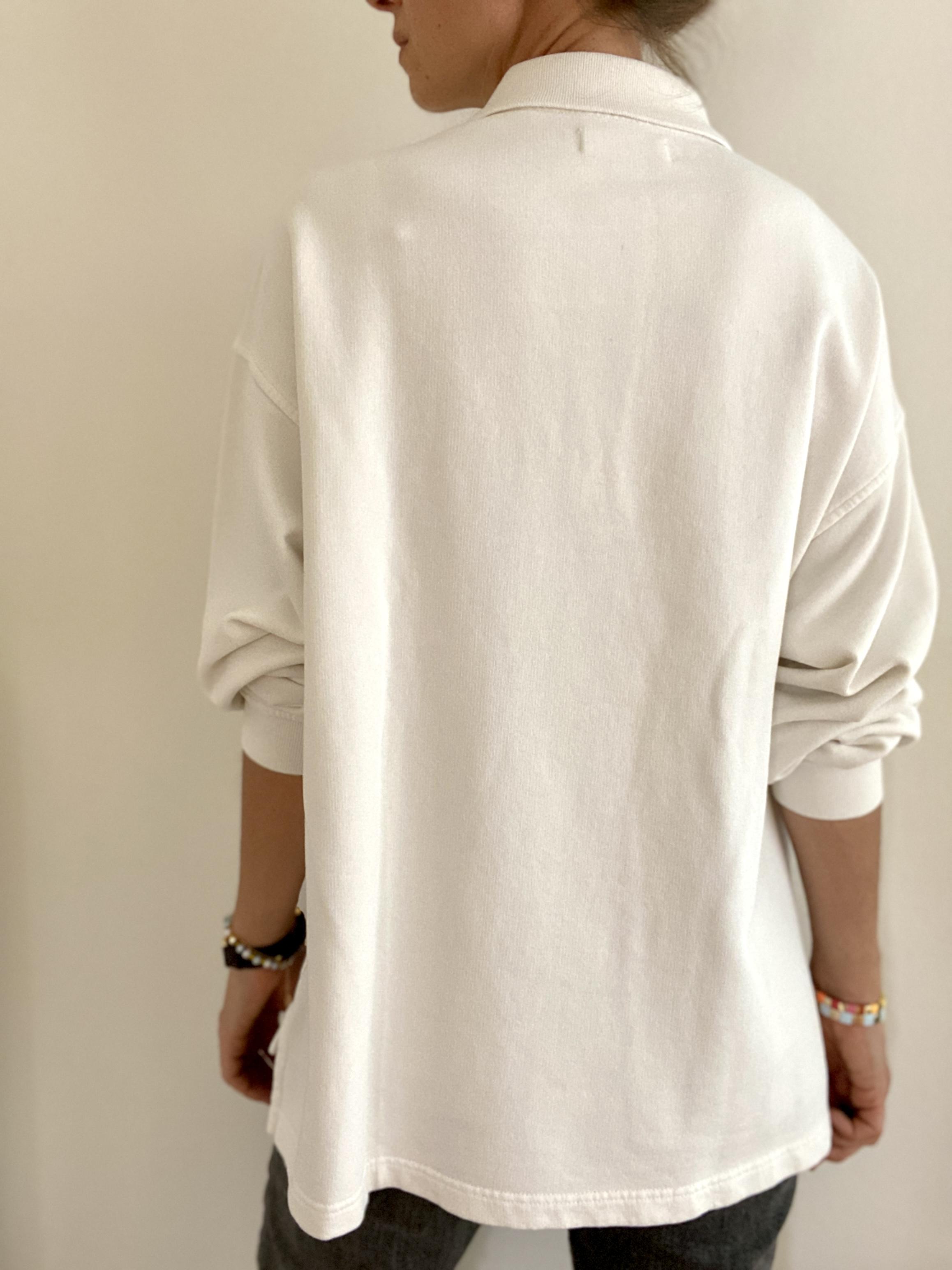 ANINE BING TATUM SWEATSHIRT IN IVORY - SIZE XS
