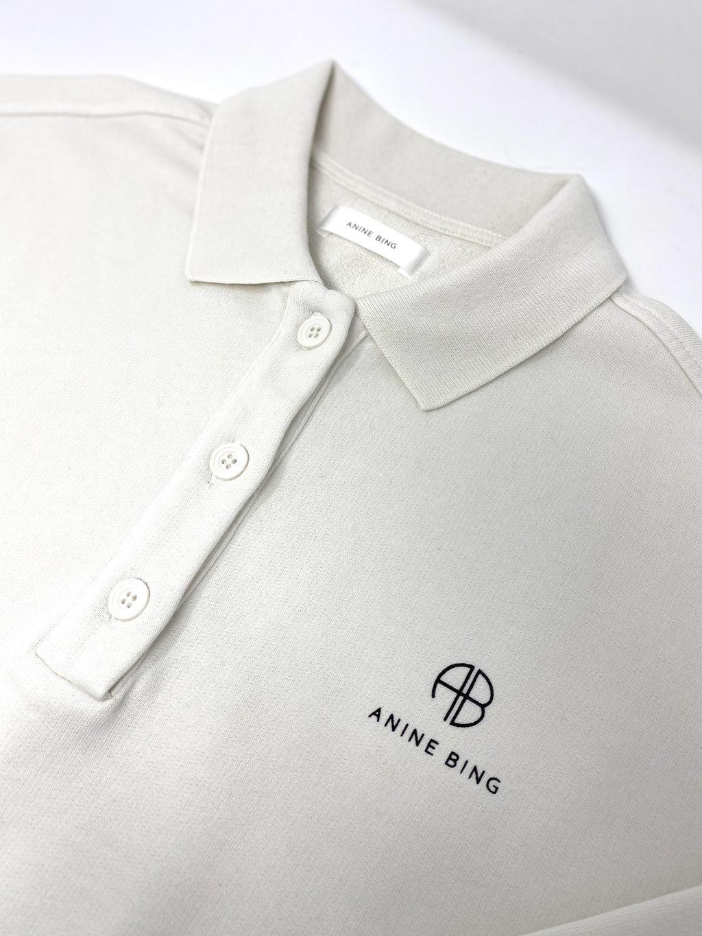 ANINE BING TATUM SWEATSHIRT IN IVORY - SIZE XS