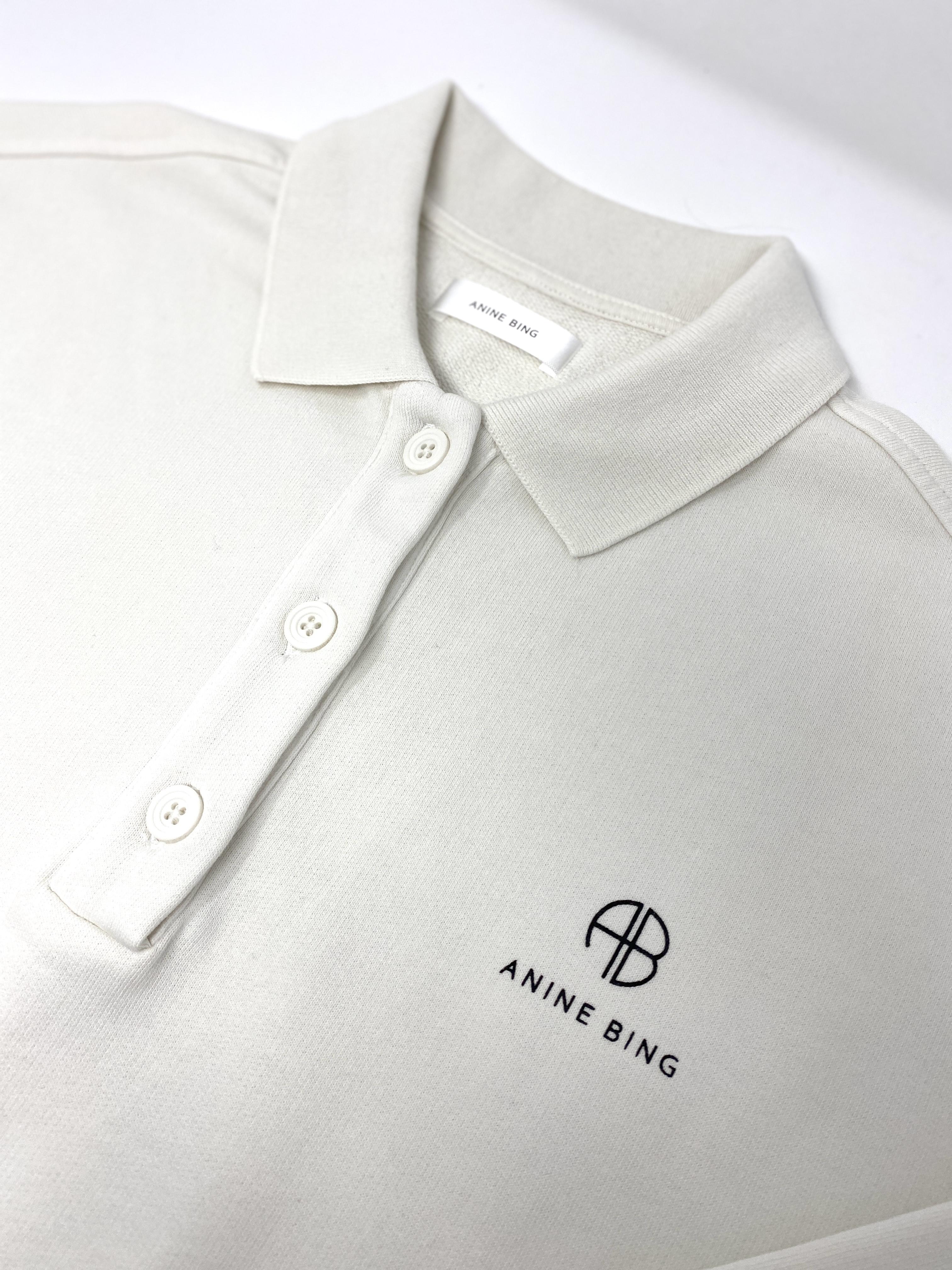 ANINE BING TATUM SWEATSHIRT IN IVORY - SIZE XS