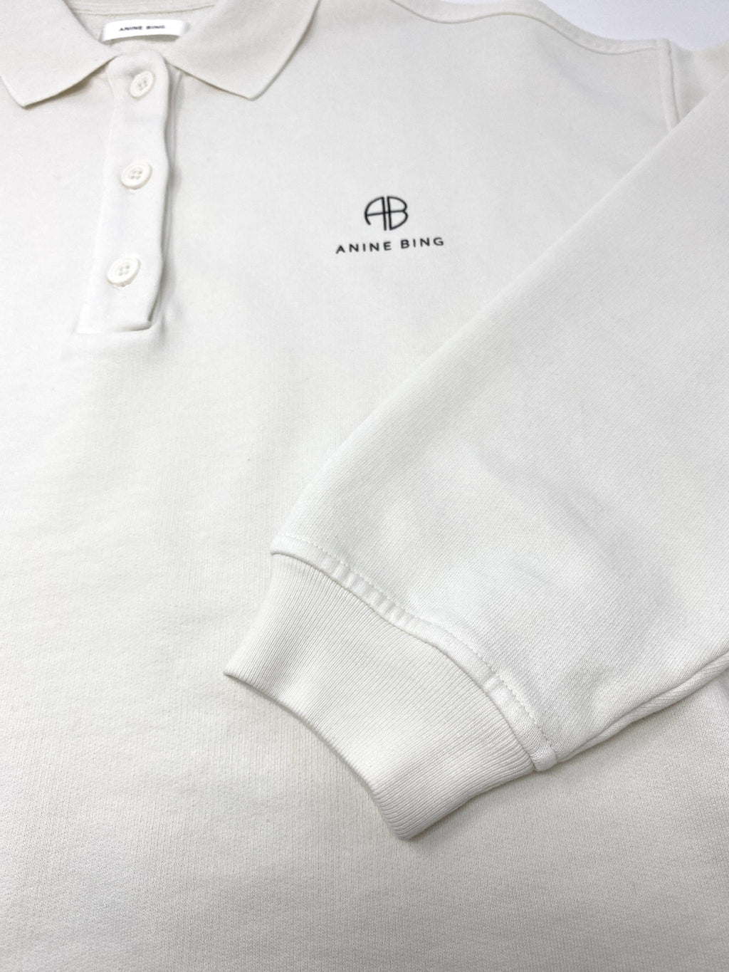 ANINE BING TATUM SWEATSHIRT IN IVORY - SIZE XS