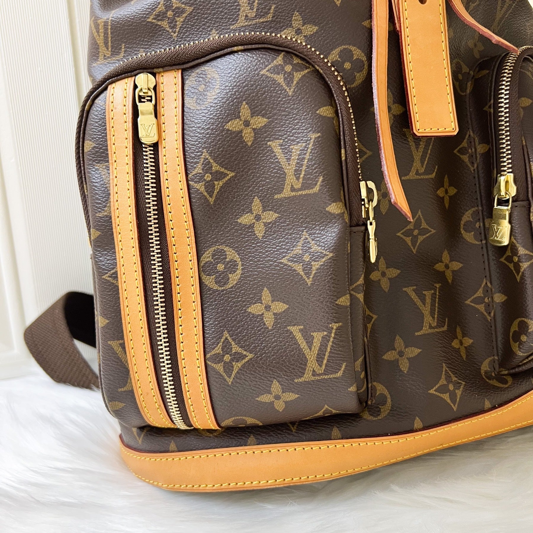 LV Sac A Dos Bosphore Large Backpack in Monogram Canvas and GHW