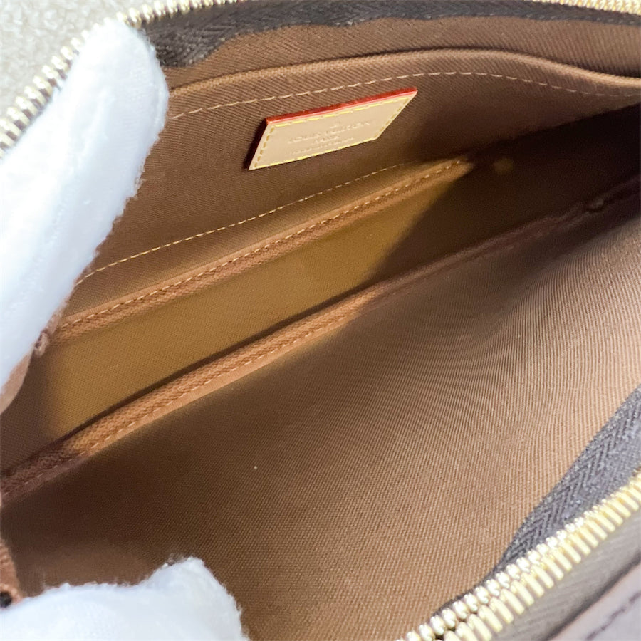 LV Multi Pochette Accessoires MPA in Monogram Canvas, Pink Strap and GHW