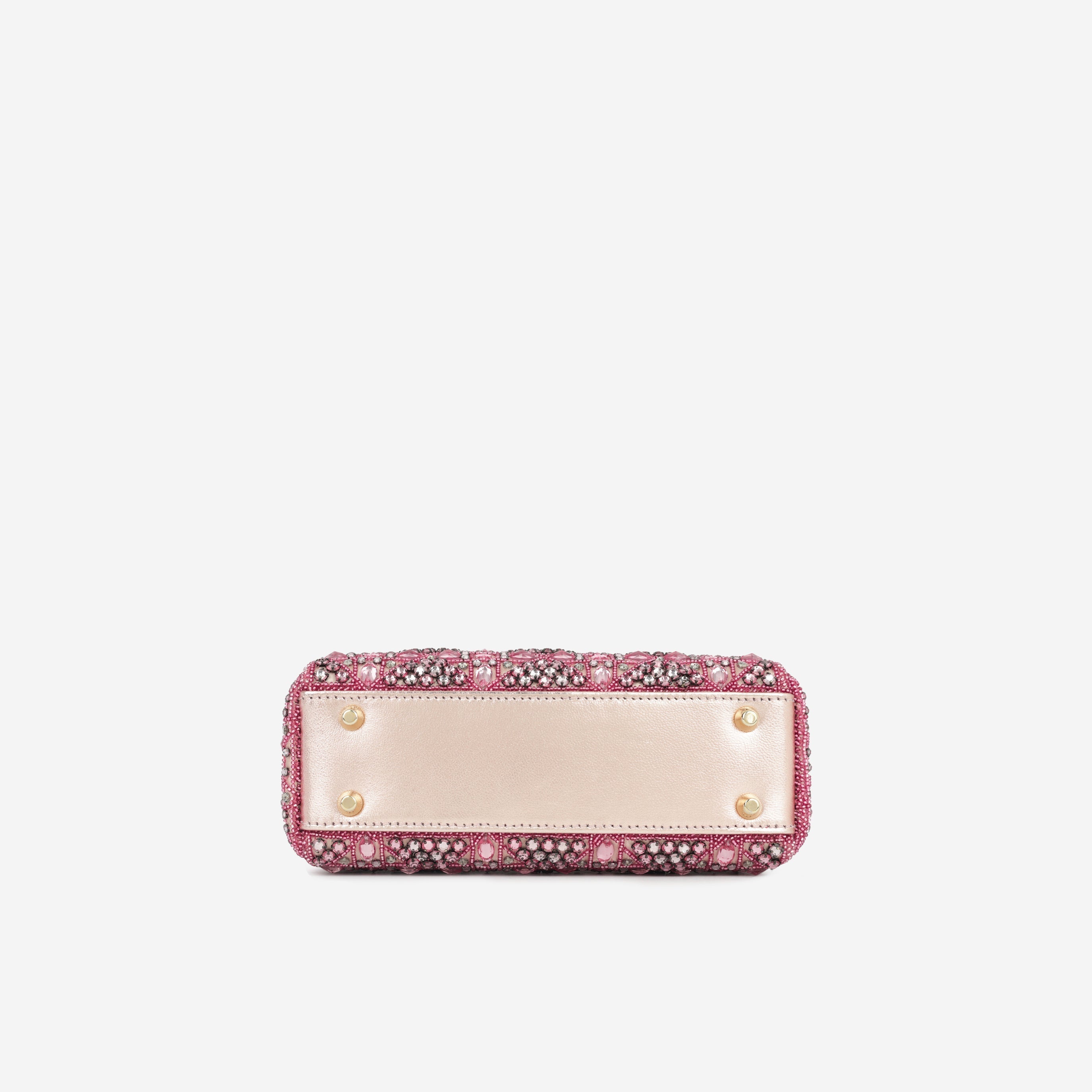 Mini Lady Dior - Pink Crystal Beaded