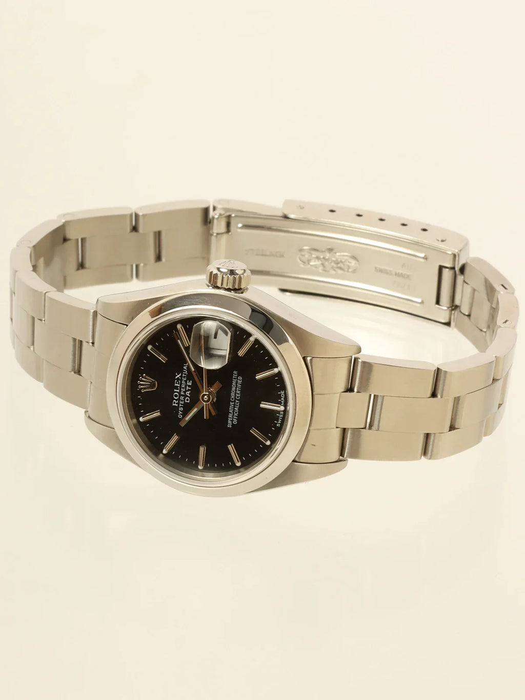 ROLEX Oyster Perpetual Date Silver/Black