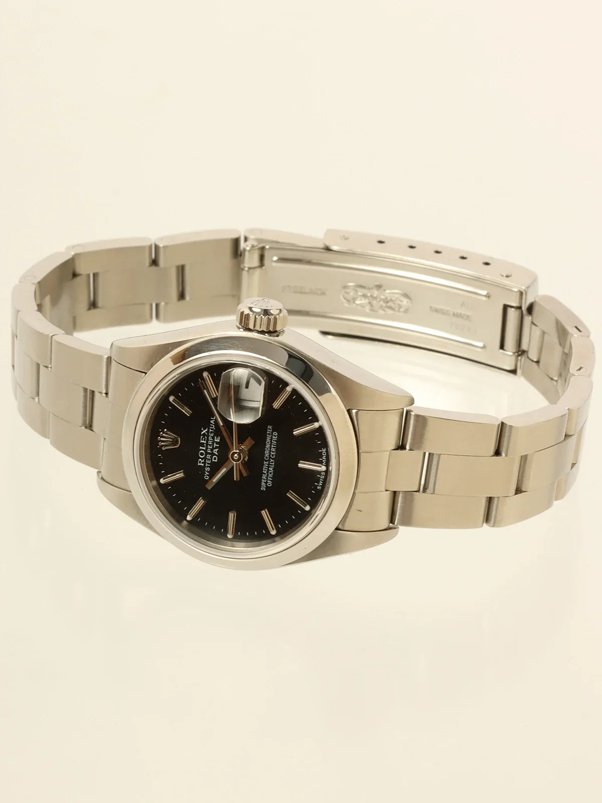 ROLEX Oyster Perpetual Date Silver/Black