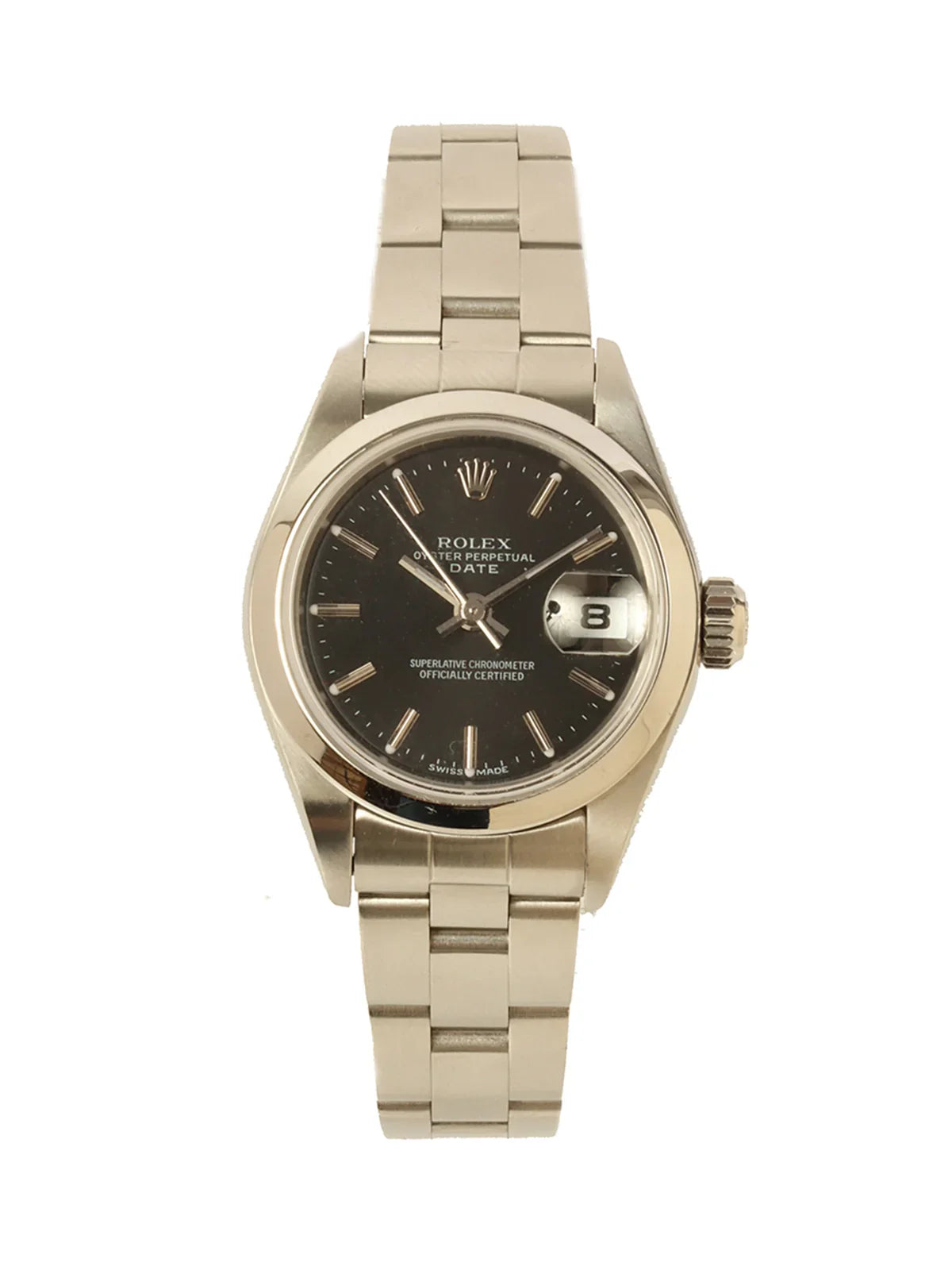 ROLEX Oyster Perpetual Date Silver/Black