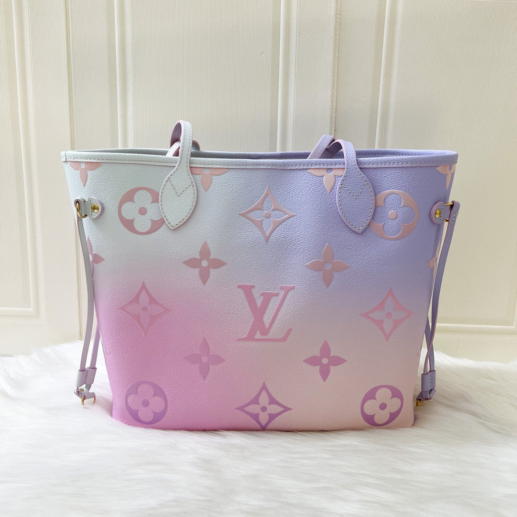 LV Neverfull MM Spring in the Air Sunrise Pastel Canvas and GHW