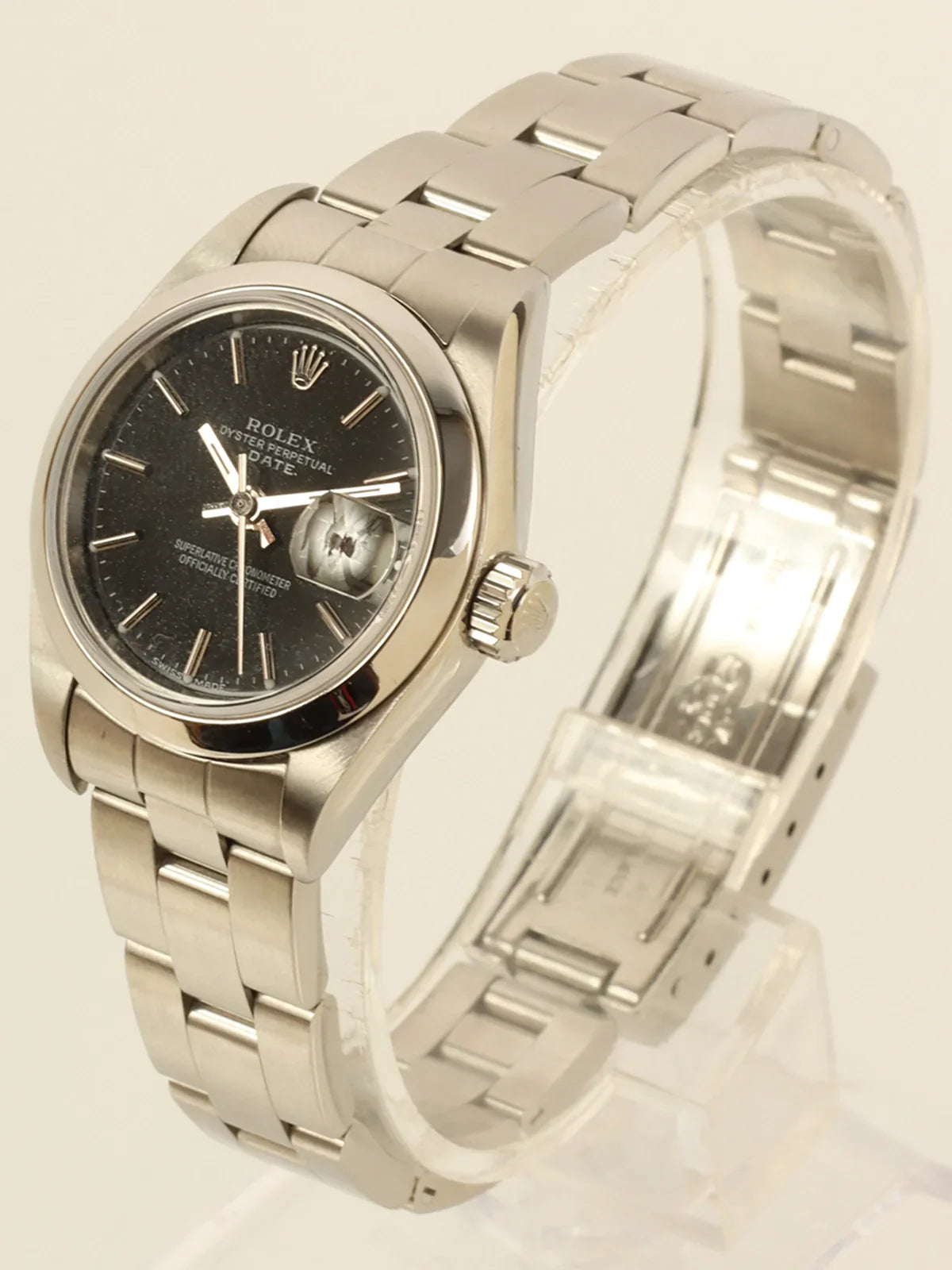 ROLEX Oyster Perpetual Date Silver/Black