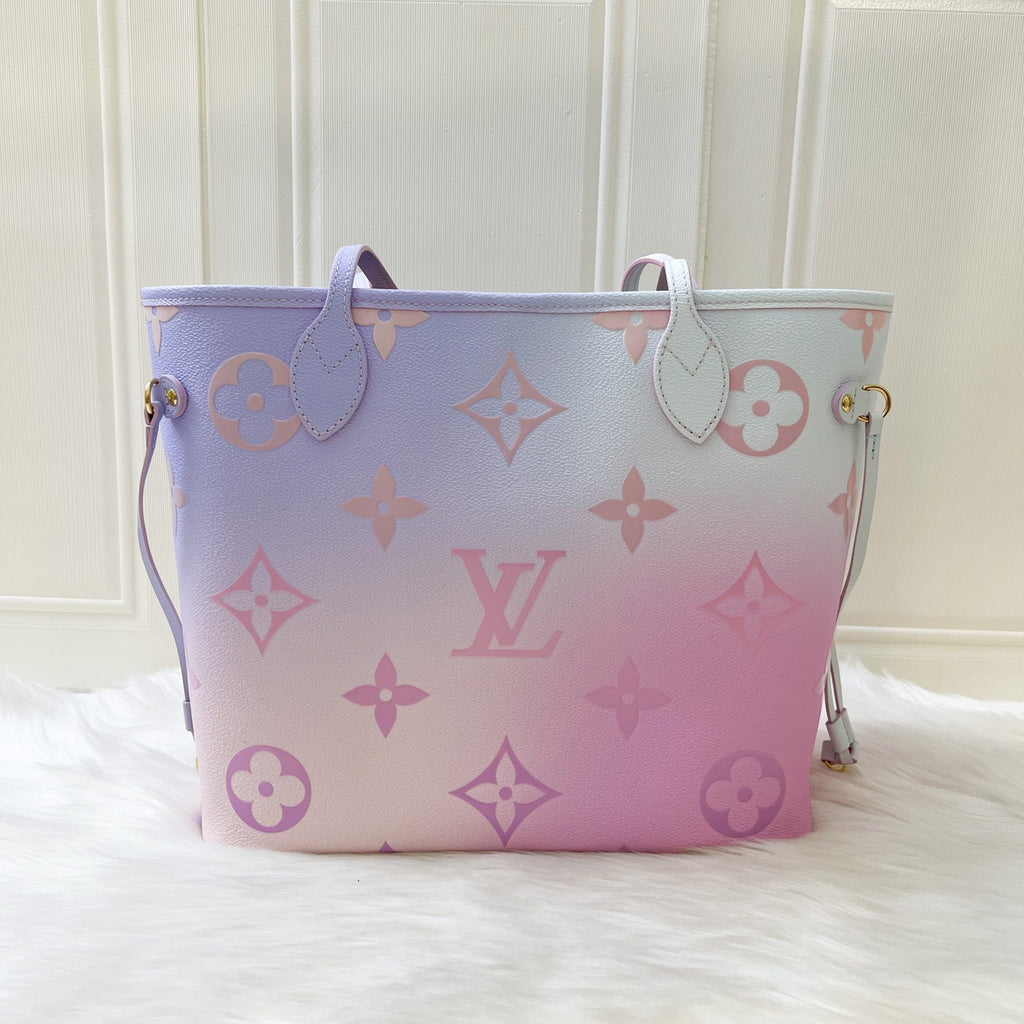 LV Neverfull MM Spring in the Air Sunrise Pastel Canvas and GHW