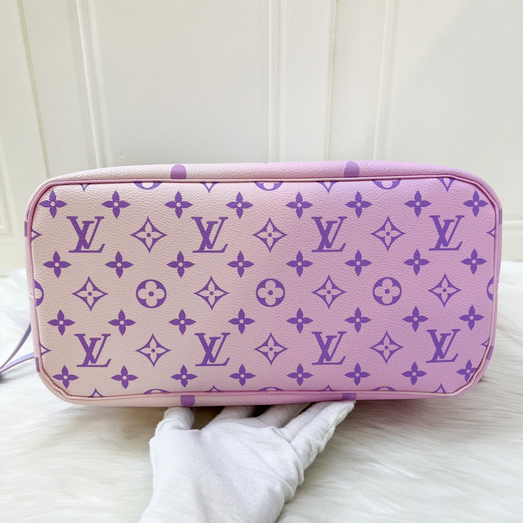 LV Neverfull MM Spring in the Air Sunrise Pastel Canvas and GHW