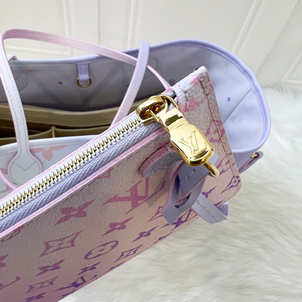 LV Neverfull MM Spring in the Air Sunrise Pastel Canvas and GHW