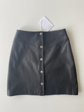 & OTHER STORIES Leather Snap Button Mini Skirt - SIZE EUR 34 / US 2