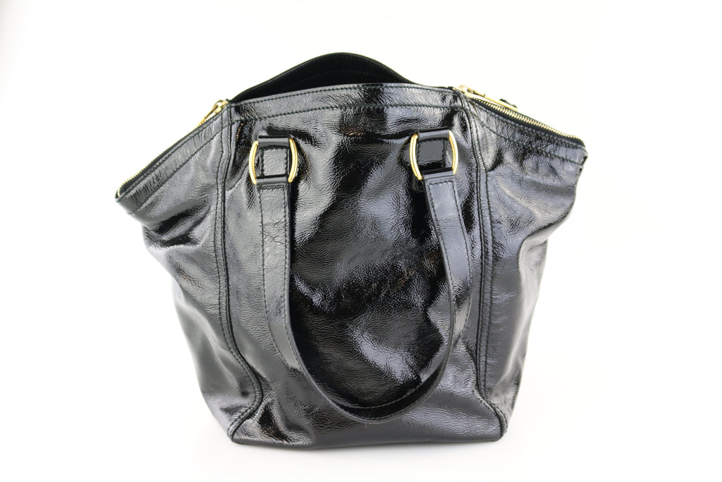 Black Patent Downtown Tote