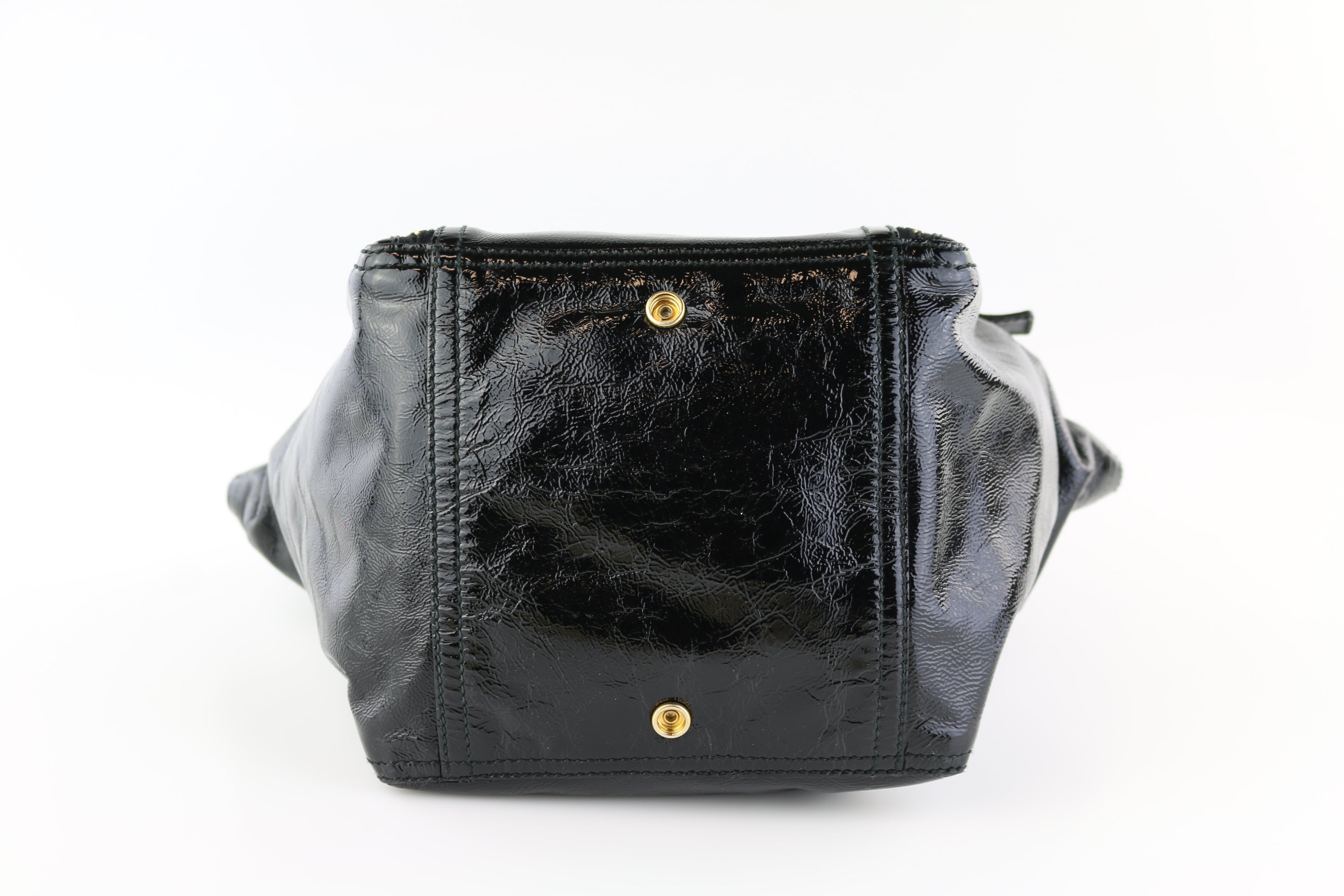 Black Patent Downtown Tote