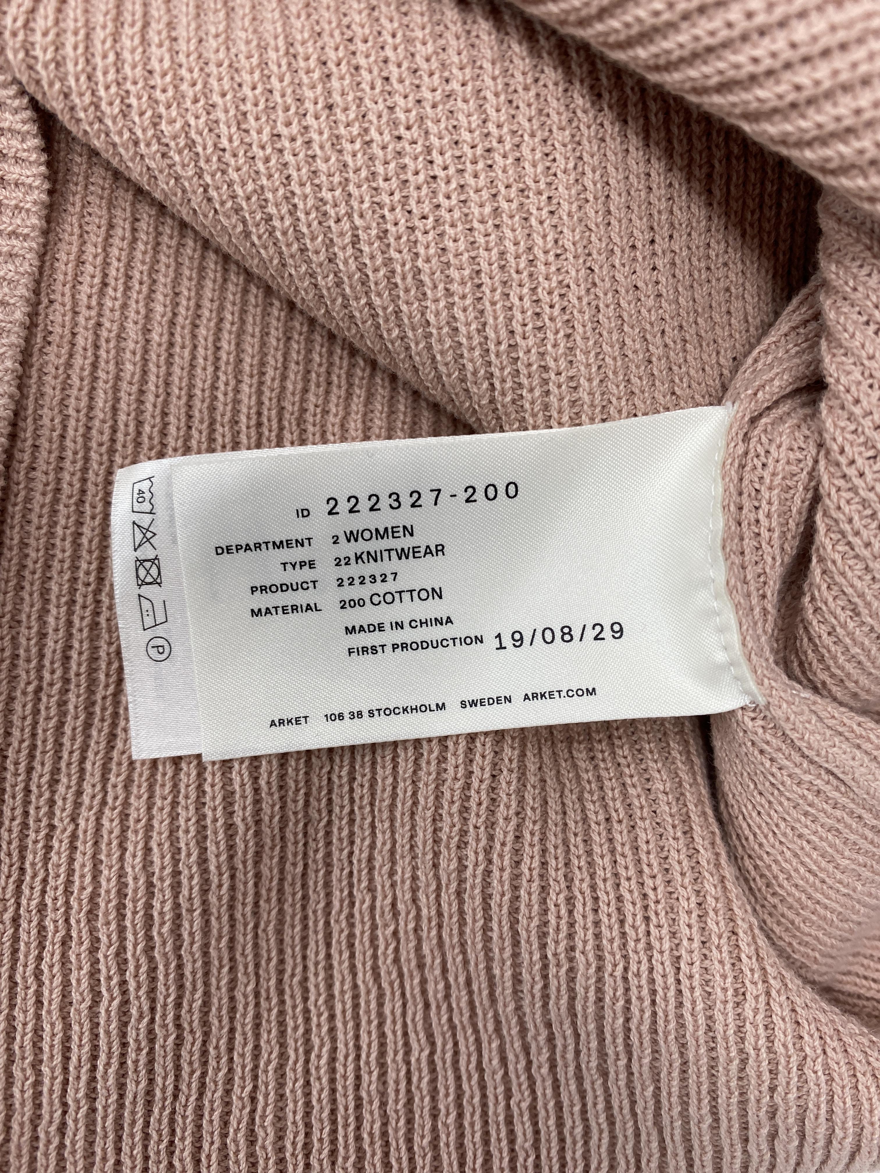 COTTON KNITWEAR IN ROSE - SIZE XS