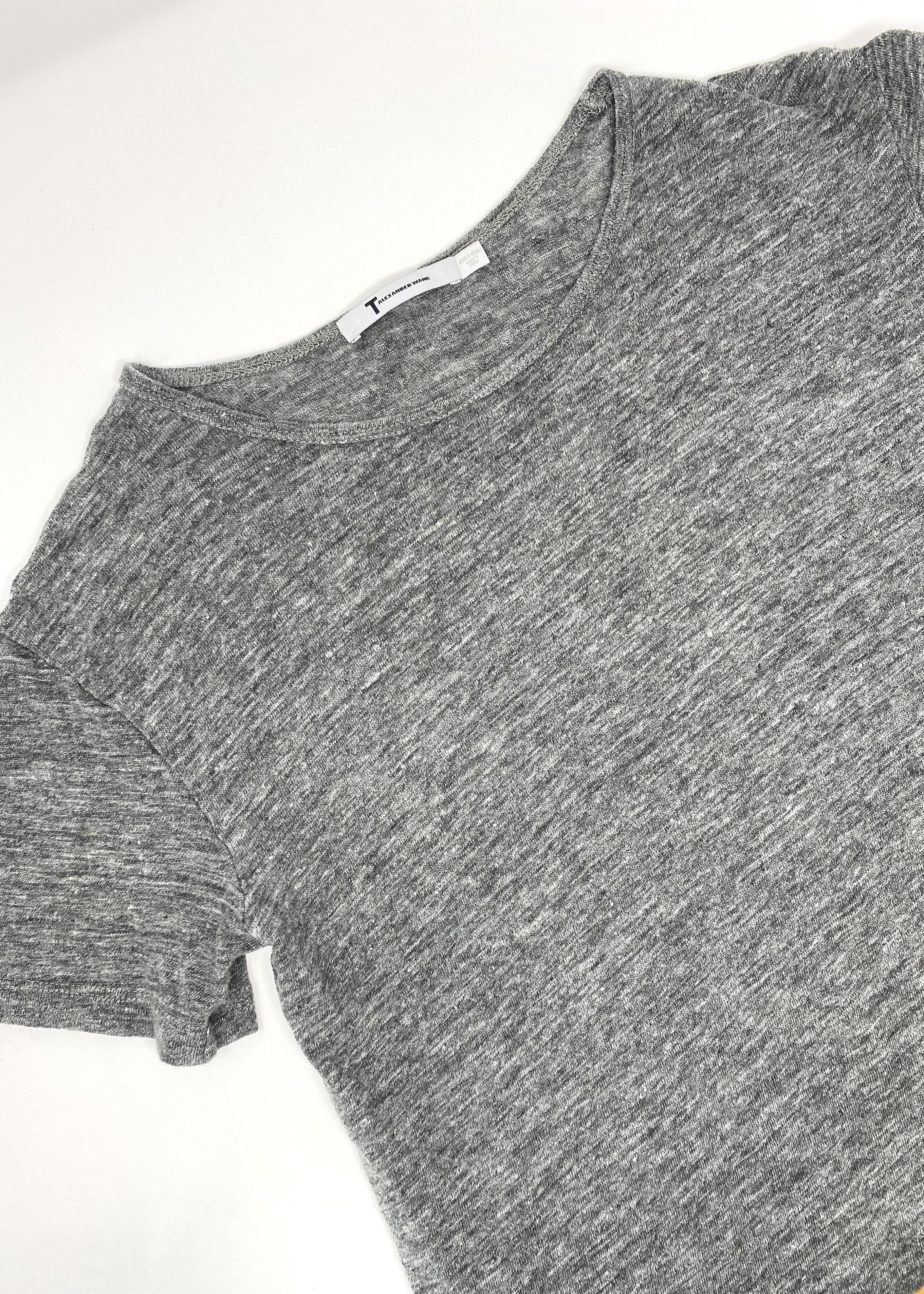GREY LINEN TEE