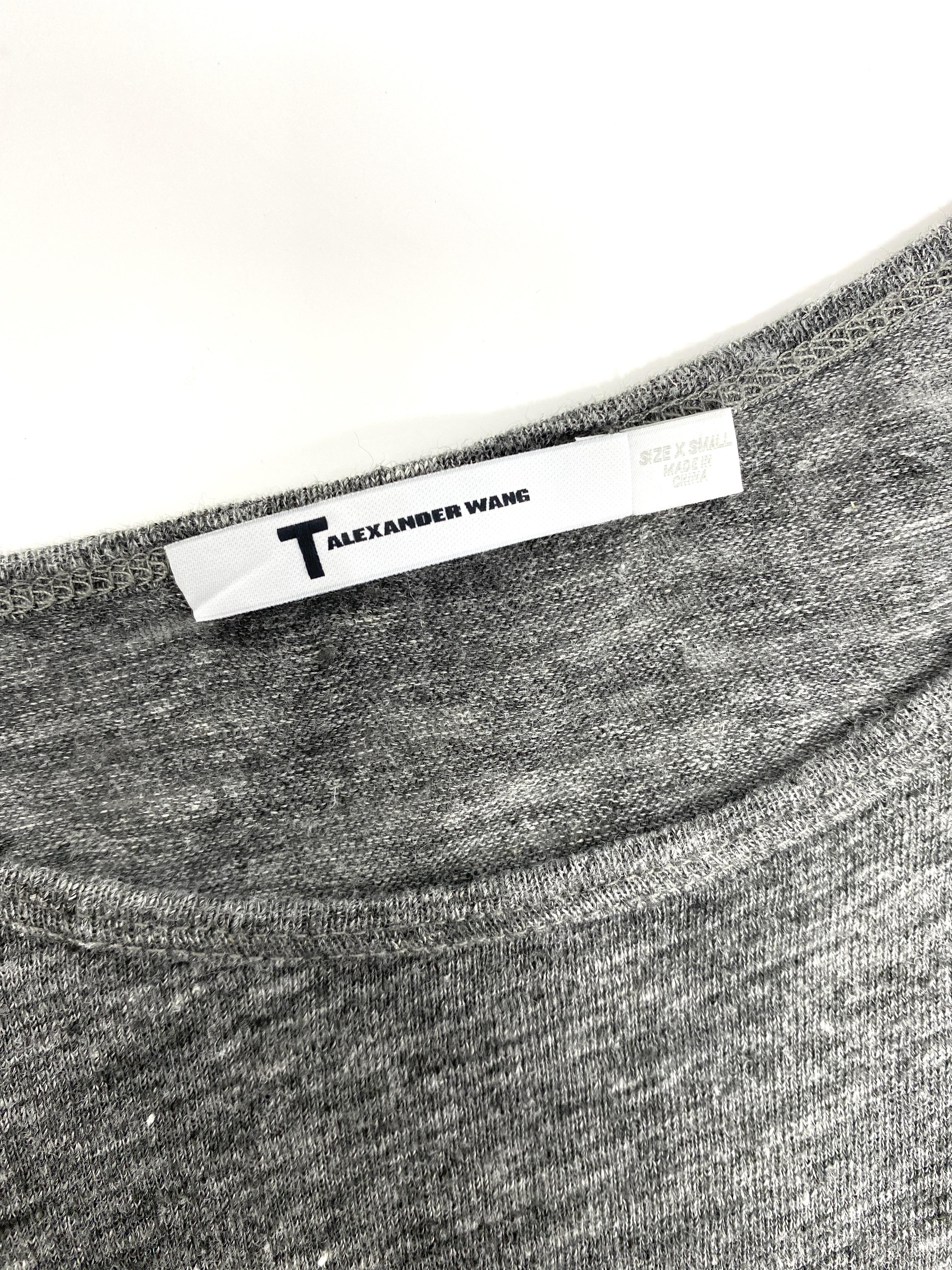 GREY LINEN TEE