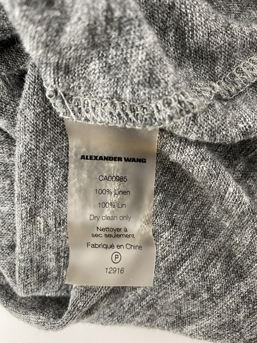 GREY LINEN TEE