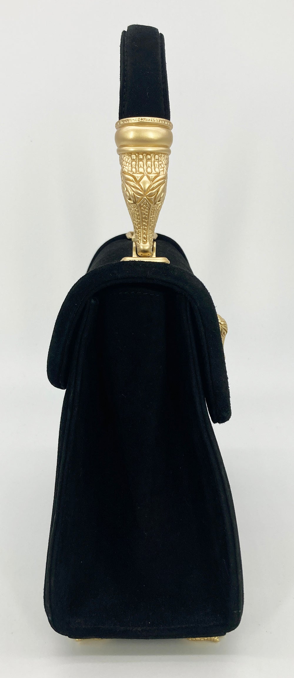 Barry Kiselstein Cord Black Suede Trophy Bag