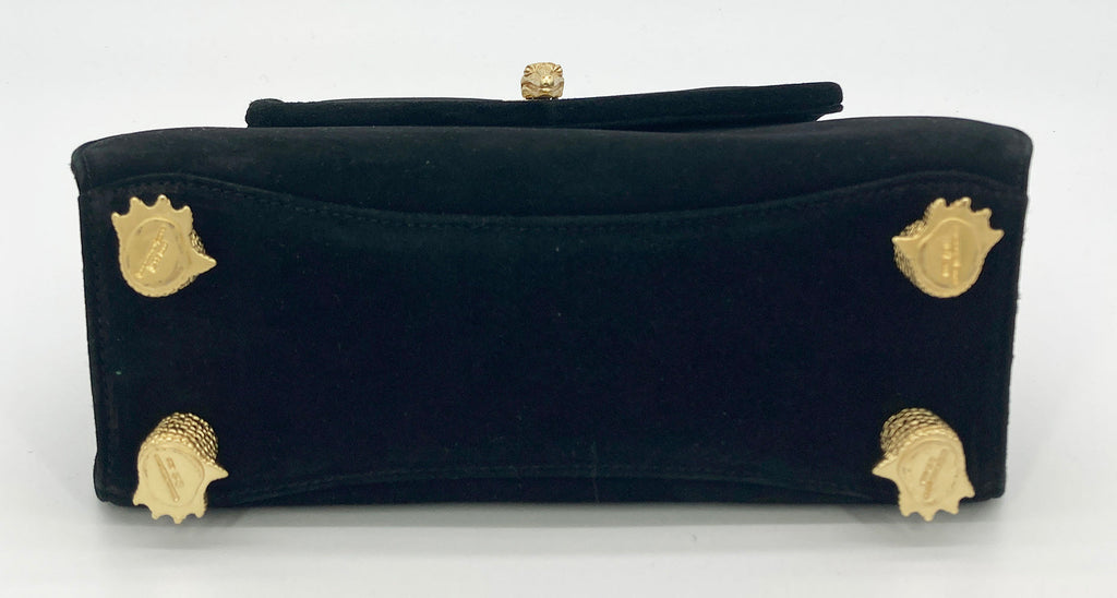Barry Kiselstein Cord Black Suede Trophy Bag