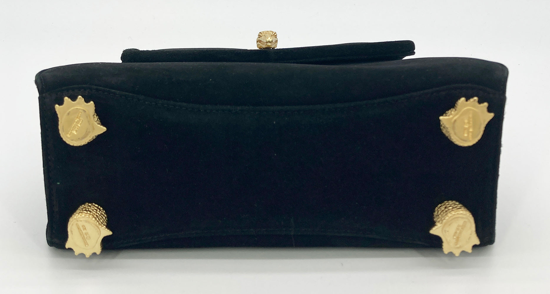 Barry Kiselstein Cord Black Suede Trophy Bag