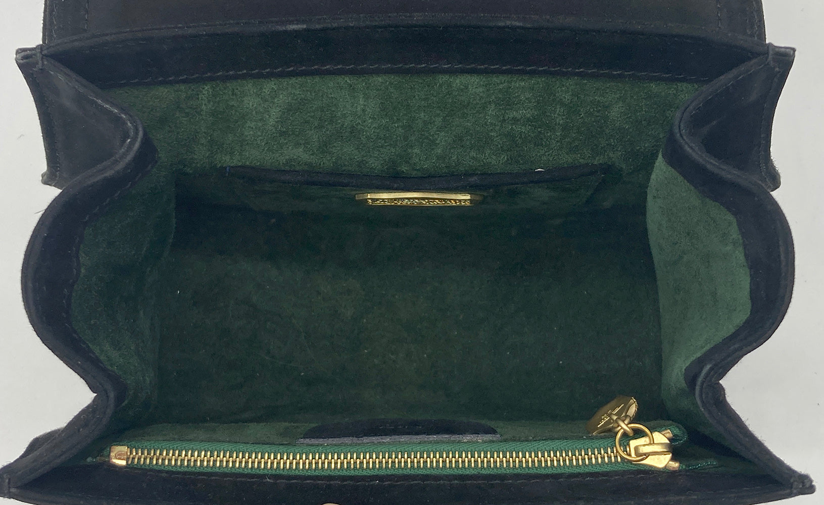 Barry Kiselstein Cord Black Suede Trophy Bag