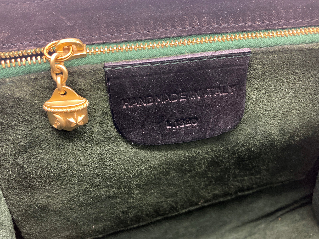 Barry Kiselstein Cord Black Suede Trophy Bag