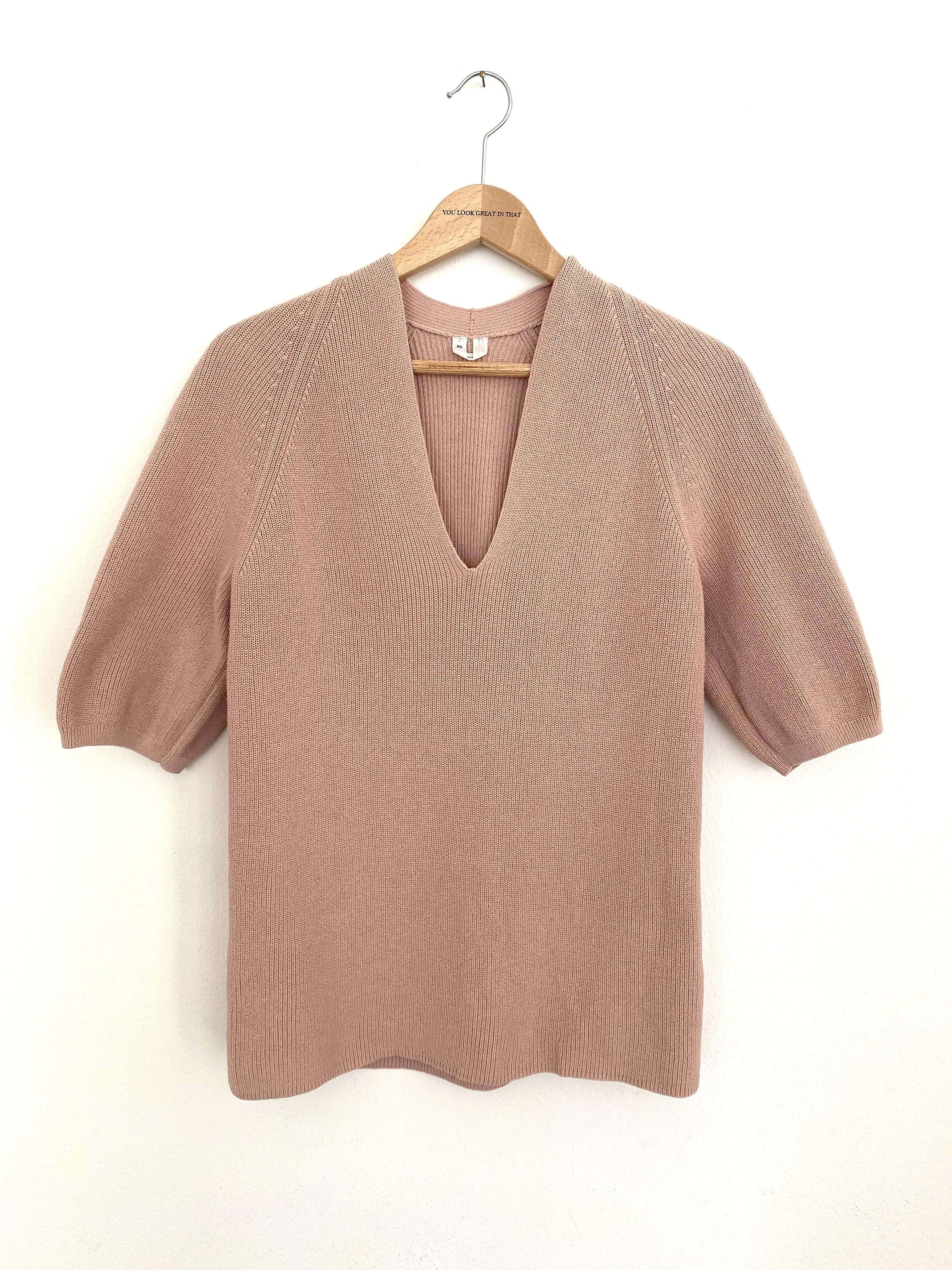 COTTON KNITWEAR IN ROSE - SIZE XS