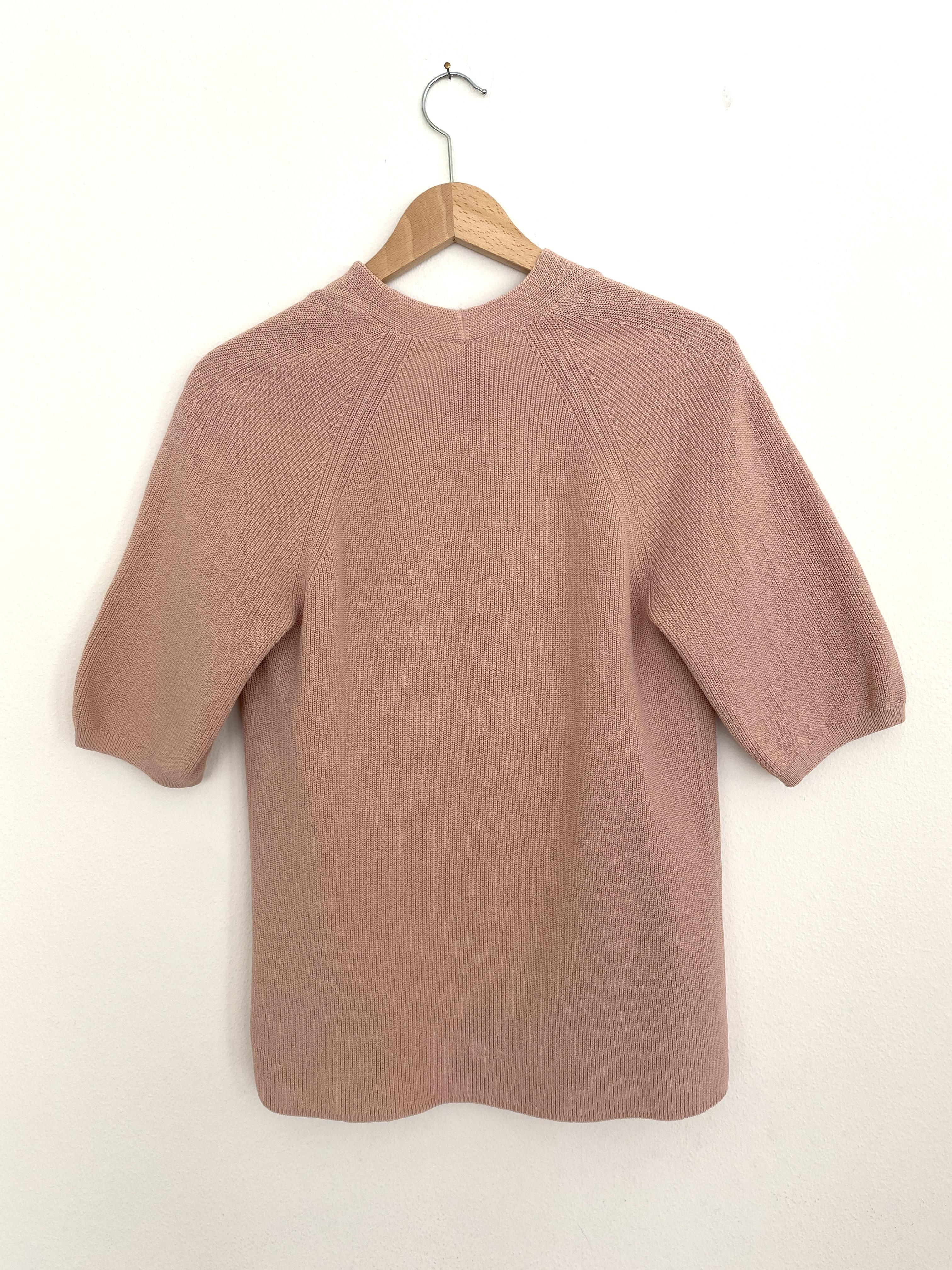 COTTON KNITWEAR IN ROSE - SIZE XS
