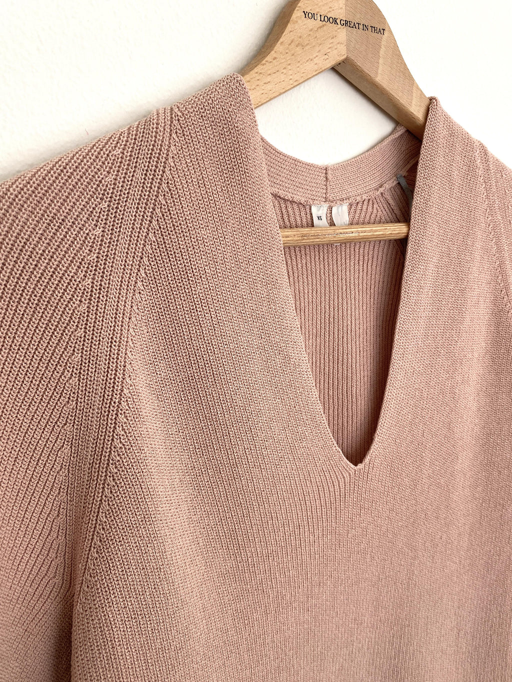 COTTON KNITWEAR IN ROSE - SIZE XS