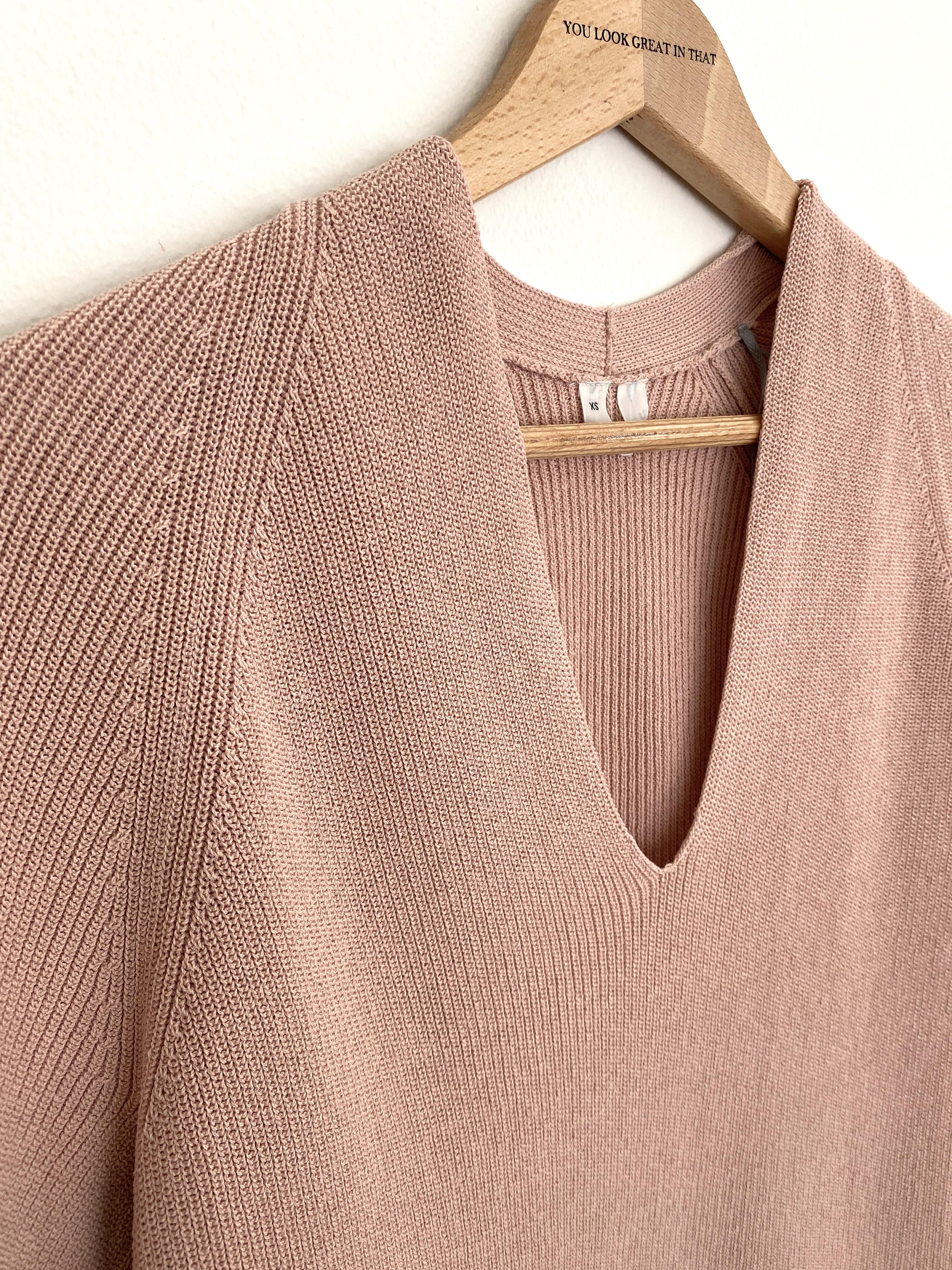COTTON KNITWEAR IN ROSE - SIZE XS