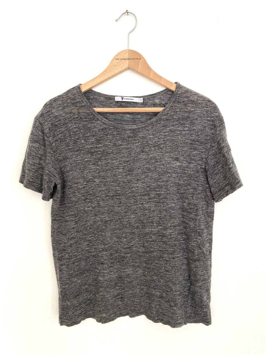 GREY LINEN TEE