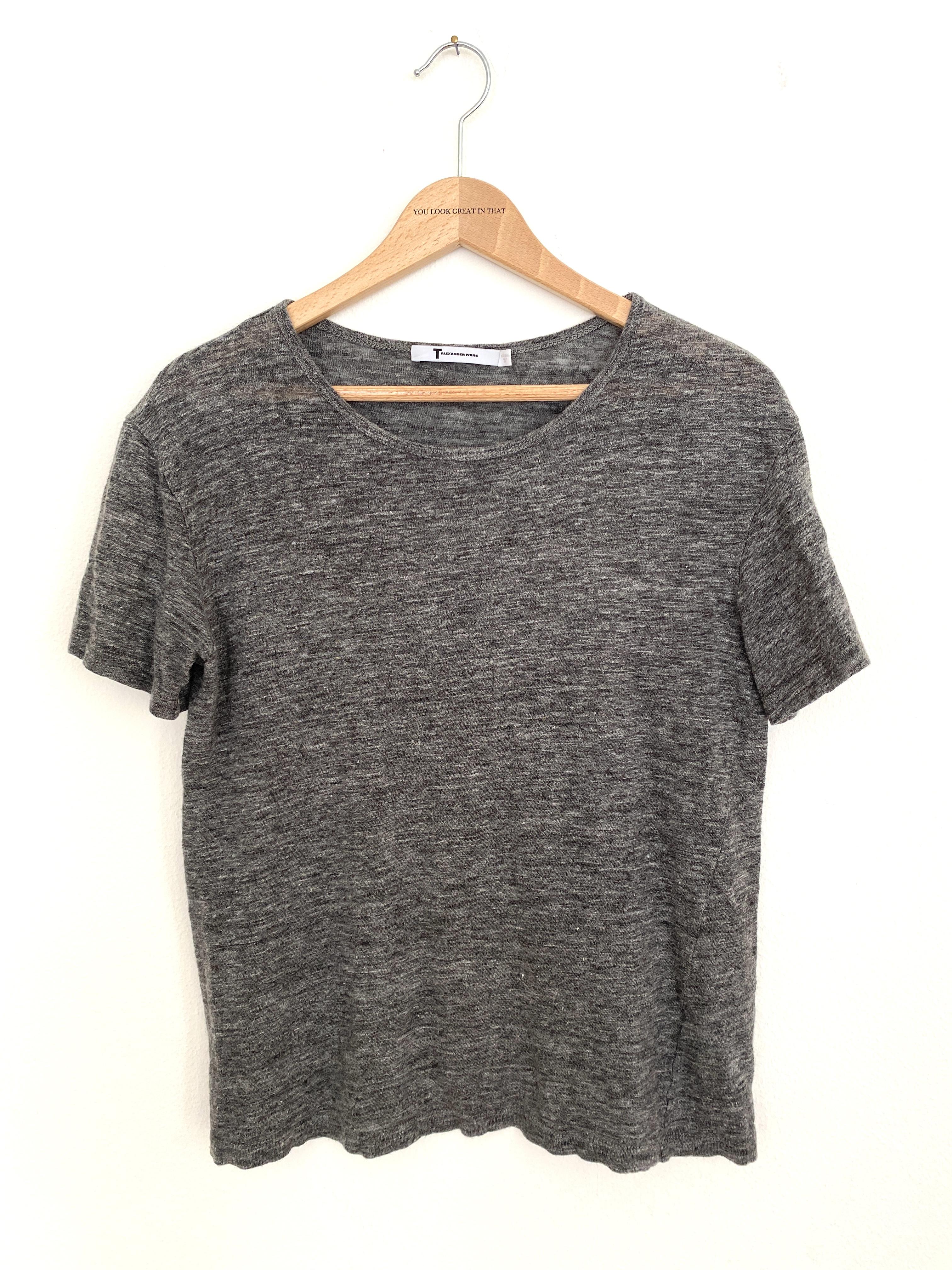 GREY LINEN TEE
