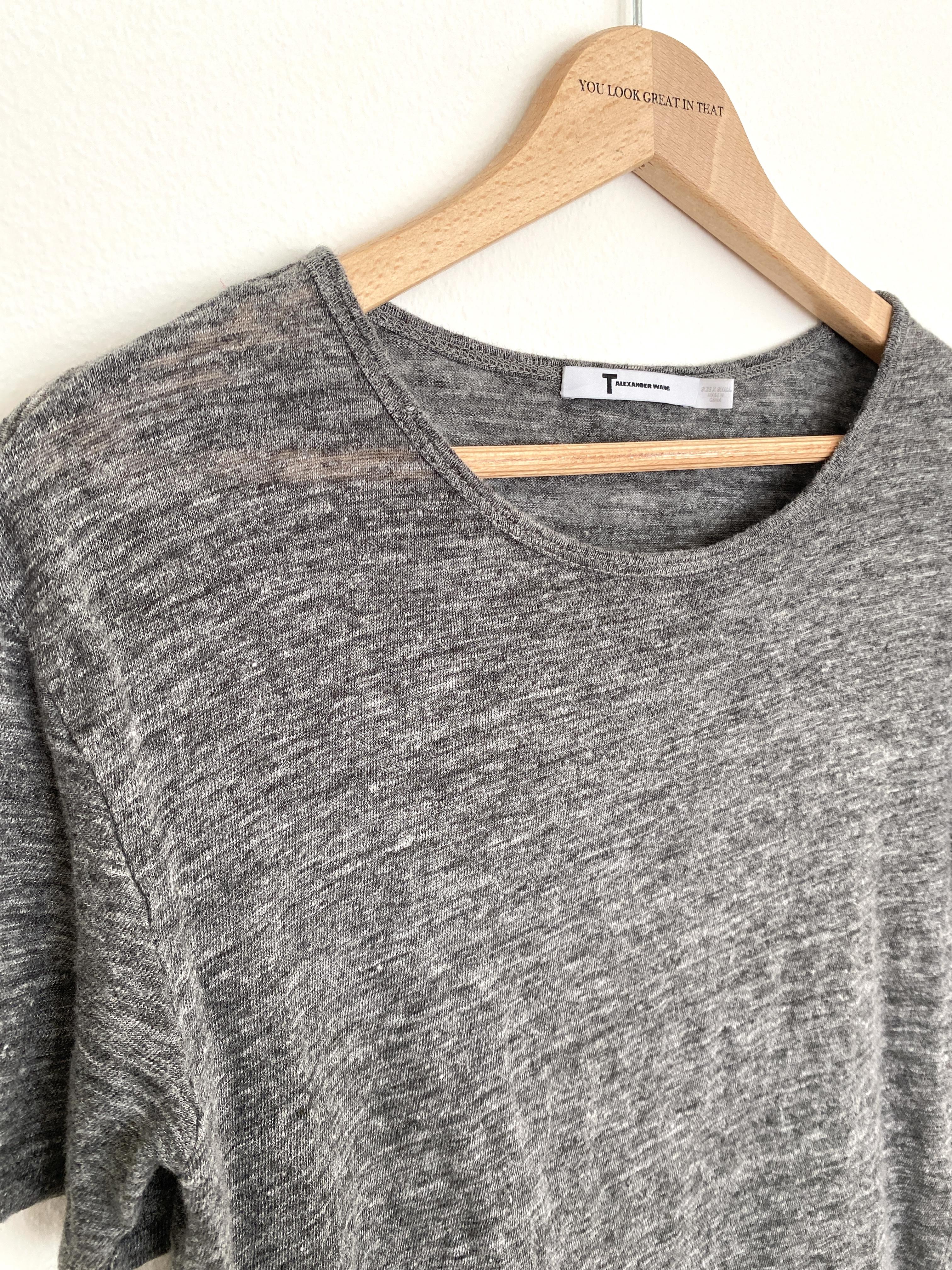 GREY LINEN TEE