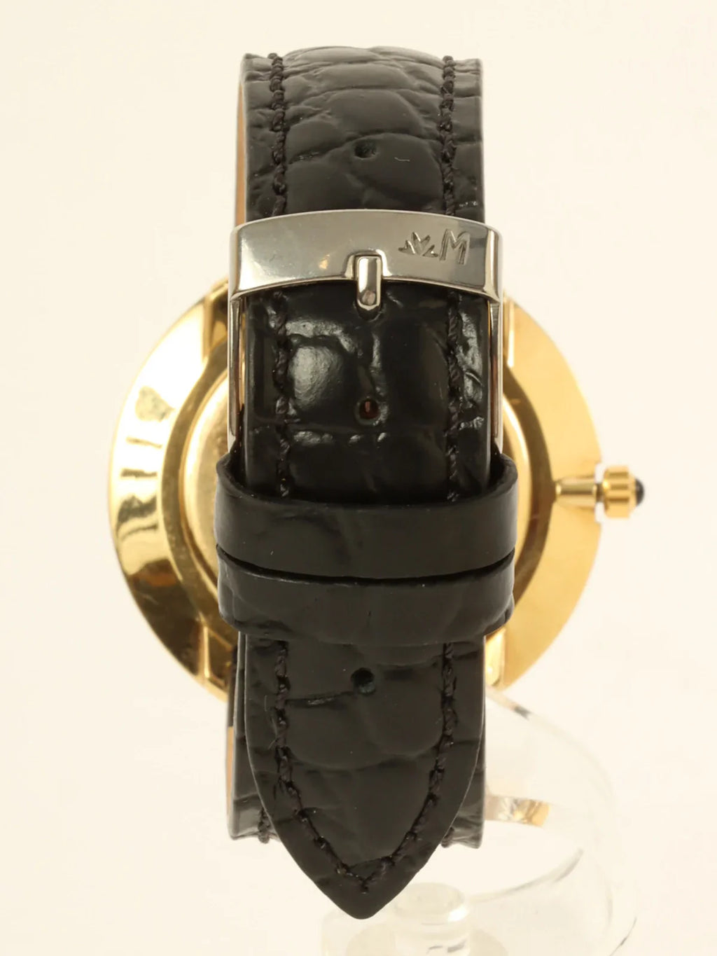 FENDI Boys Round Stripped Face Watch Black/Gold
