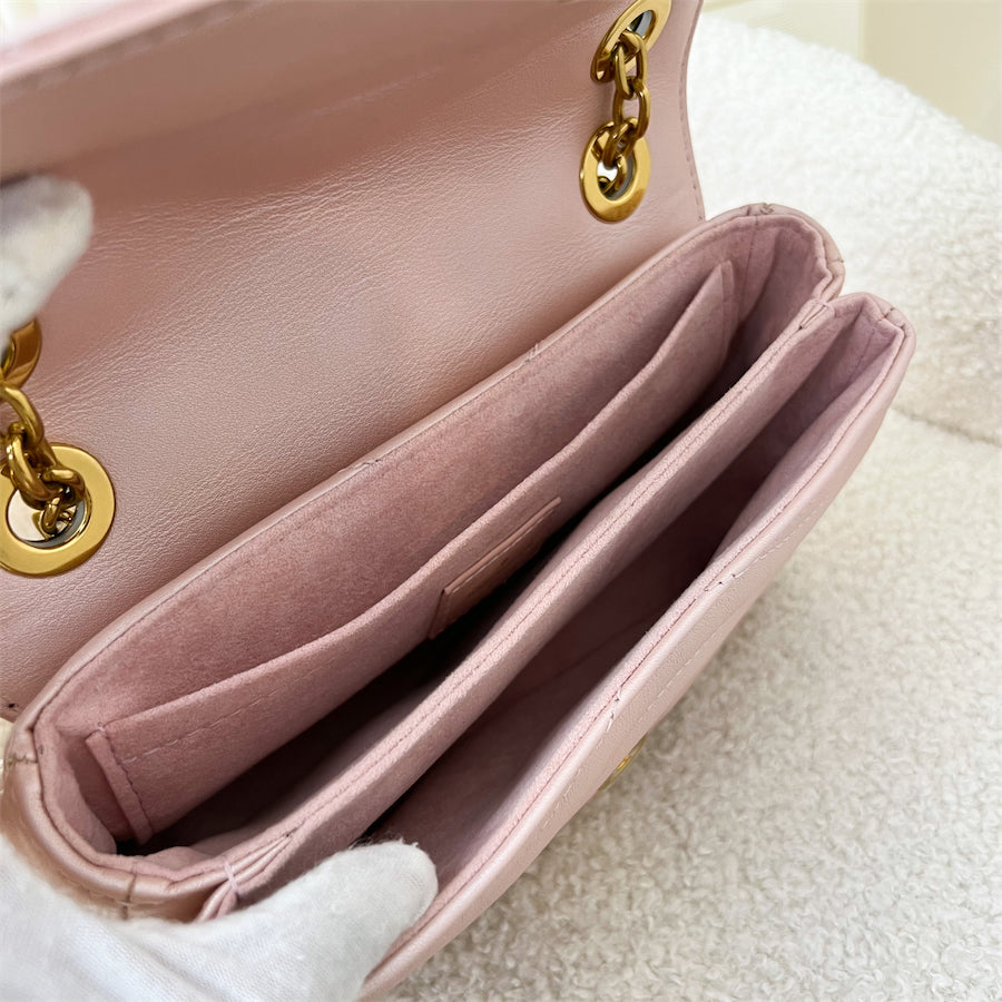 LV New Wave Chain Bag PM in Pearly Rose Blossom Calfskin GHW