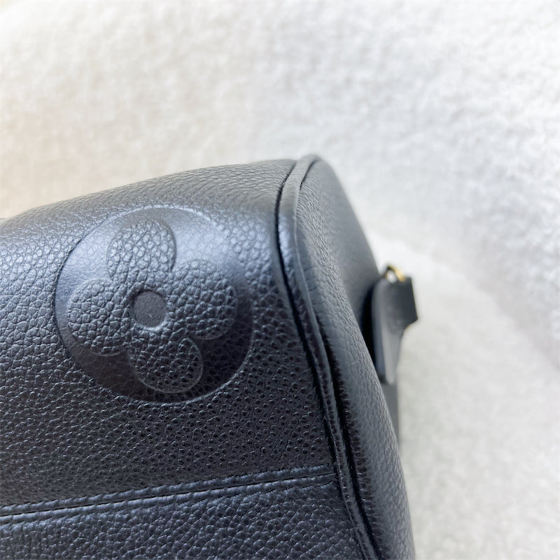 LV Speedy Bandouliere 20 in Black Giant Monogram Empreinte Leather and GHW